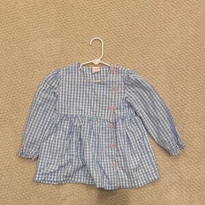 Blue and White Gingham top